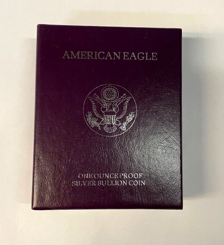 1990 -S - American Eagle Silver Dollar Proof  w/ Box & COA