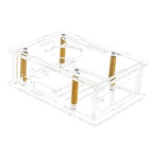 1pc Acrylic Case For Raspberry Pi 5 Transparent Box With Cooling Fan Heatsink