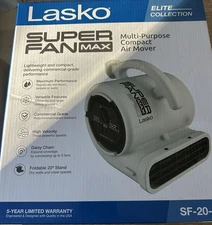 Lasko Super Fan Max Compact Air Mover SF-20-G2 Multi-Purpose-white NEW✅