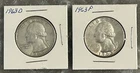 1963 D, 1963 P WASHINGTON QUARTERS, CIRCULATED, UNGRADED