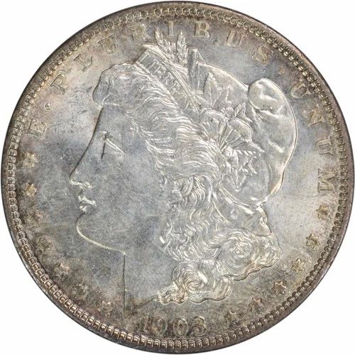 1903 Morgan Silver Dollar AU Slider Uncertified #477