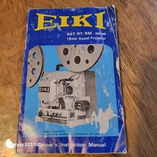 VINTAGE EIKI MODEL RST RT RM, 16mm FILM PROJECTOR INSTRUCTION OPERATORS MANUAL