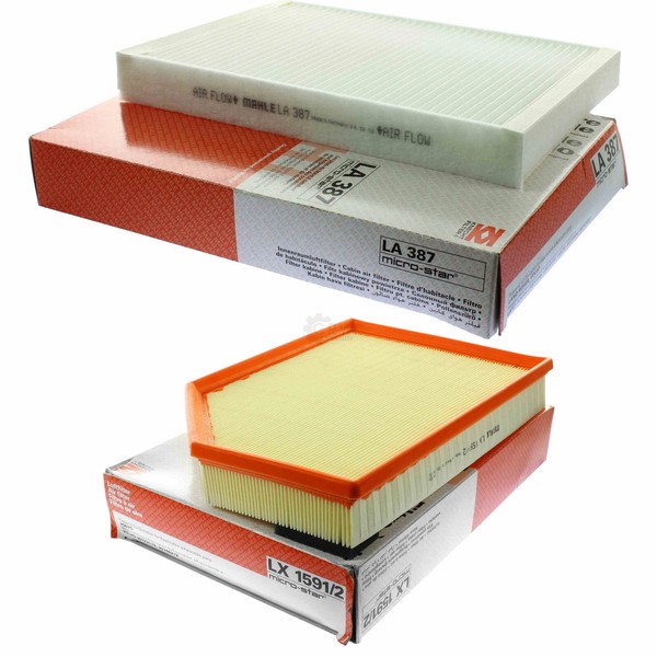 Mahle / Knecht Set Filterpaket Innenraumfilter LA 387 Luftfilter LX 1591/2-image