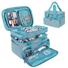 SINGER Sewing Accessories Organizer Bag Only   Double Layer Medium, Teal