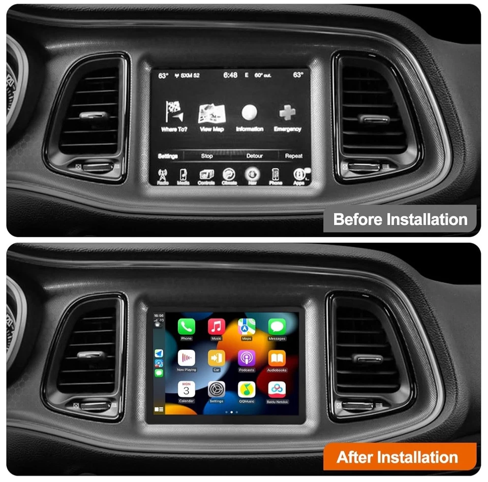 Radio estéreo de coche de 8,4 pulgadas para Dodge Charger Challenger 2015-2019 con Android 13 Foto 2 de 4