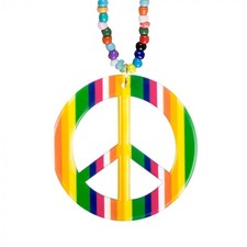 64503 Necklace Hippie, 1 Piece, One Size, Colorful Pearl Chain, Meh...