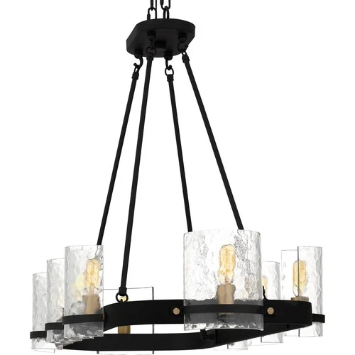 Matte Black  Linear Chandelier from the Gloucester Collection - Picture 5 of 6