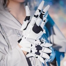 Mechanical Cosplay Gloves Unisex Punk Movable Handmade Resin Gloves Props Shows