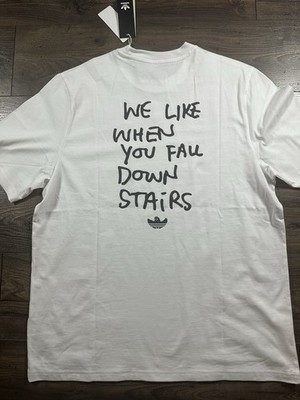 Mark Gonzales x Adidas Skate Shmoo G 1 Fall Downstairs Tshirt Large NWT