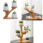 Bamboo Plant Stand Modern Multi-Level 3 & 4 Tiers For Pots Up To 9cm Ø, Brown