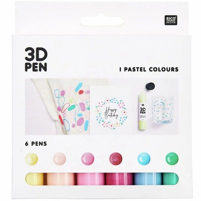 3D Pen - Set Pastell, 6 x 27ml | Deutsch | 2026 | Rico Design GmbH & Co.KG