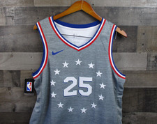 Philadelphia 76ers Jersey Mens Large Gray Ben Simmons 25 NBA Basketball Nike