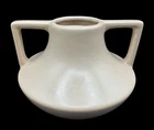 Vintage Haeger Eve Double Handle Vase Beige Greige Off White Stangl Design 4.25”
