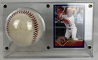 Miguel Cairo Autographed Signed Baseball w/ Topps Card St. Louis Cardinals