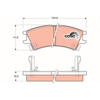 Bremsbelagsatz Scheibenbremse Trw GDB3165 Cotec FüR Hyundai Vorderachse