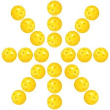 Indoor Golf Practice Balls Reusable Plastic Yellow with Holes for Swing Control