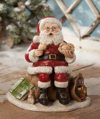 Bethany Lowe Christmas Counting Calories Santa TD8560  Santa With Cookies