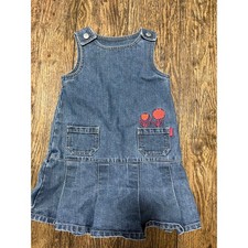Vintage 2005 baby gap jean flower dress