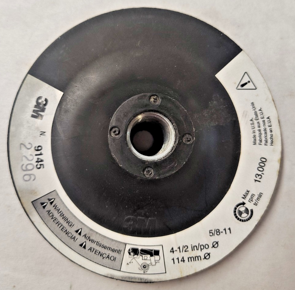 3M 1945 Hook + Loop Disc Backup Pad 4-1/2" DIA 13,000 RPM