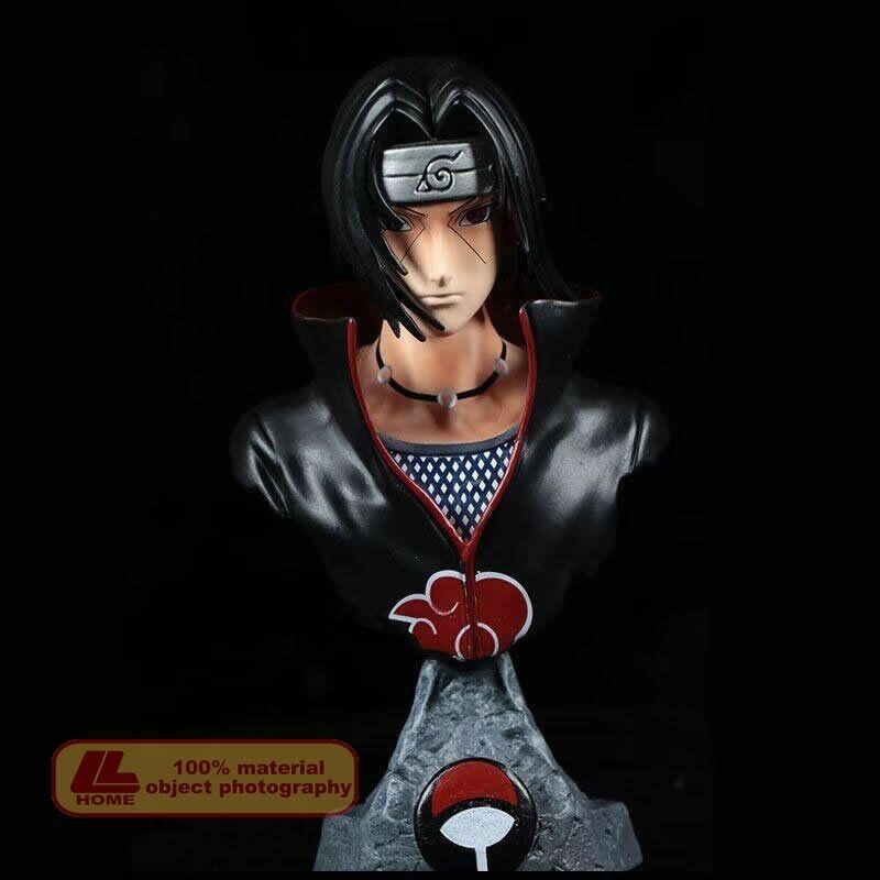 Anime ninja Shippuden Uchiha Shisui Eye bleeding Head Bust PVC Figure Toy  Gift