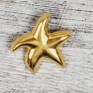 Authentic VINTAGE STARFISH BEACH SEA OCEAN STERLING SILVER 925 PENDANT CUTE GOLD PLATED