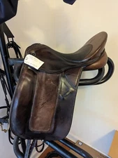 17" Kieffer Udo Lange Dressage Saddle, Medium Tree, Brown