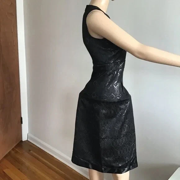 Abito tubino senza maniche Tory Burch Ryanne geometrico nero taglia 0