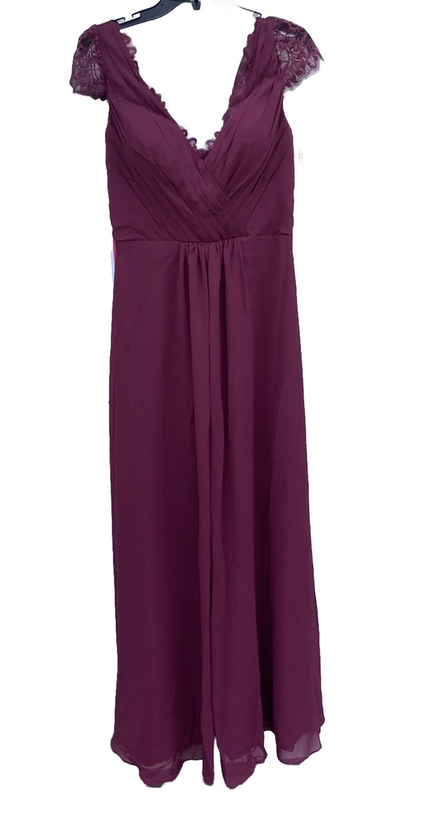 JJS House Formal Bridesmaid Dress Burgundy Size NWT