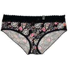 NWT TORRID Hipster Pantie Sz 4X Black White Pink Floral Jersey Lace
