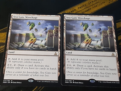Sea Gate Wreckage x2 , Oath of the Gatewatch , Light Play , MTG