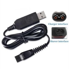 USB Charging Cable for Braun 5 Series Shaver 50-B1200S Charger Lead Black