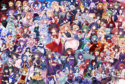 Anime Touhou Girls Series Manga Digital Art Fan  Gaming Mat Desk 45836