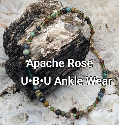 UBU Expression Unlimited Ankle Bracelet Turquoise & Swarovski Crystals