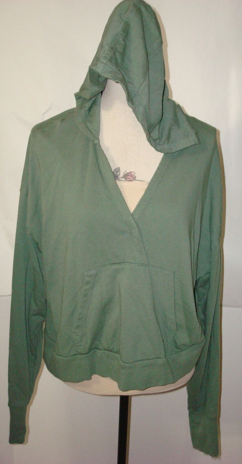 VETEMENTS Felpa con cappuccio donna verde after class relaxed XL 14 crop felpa Betty moda biologica nuova con etichette