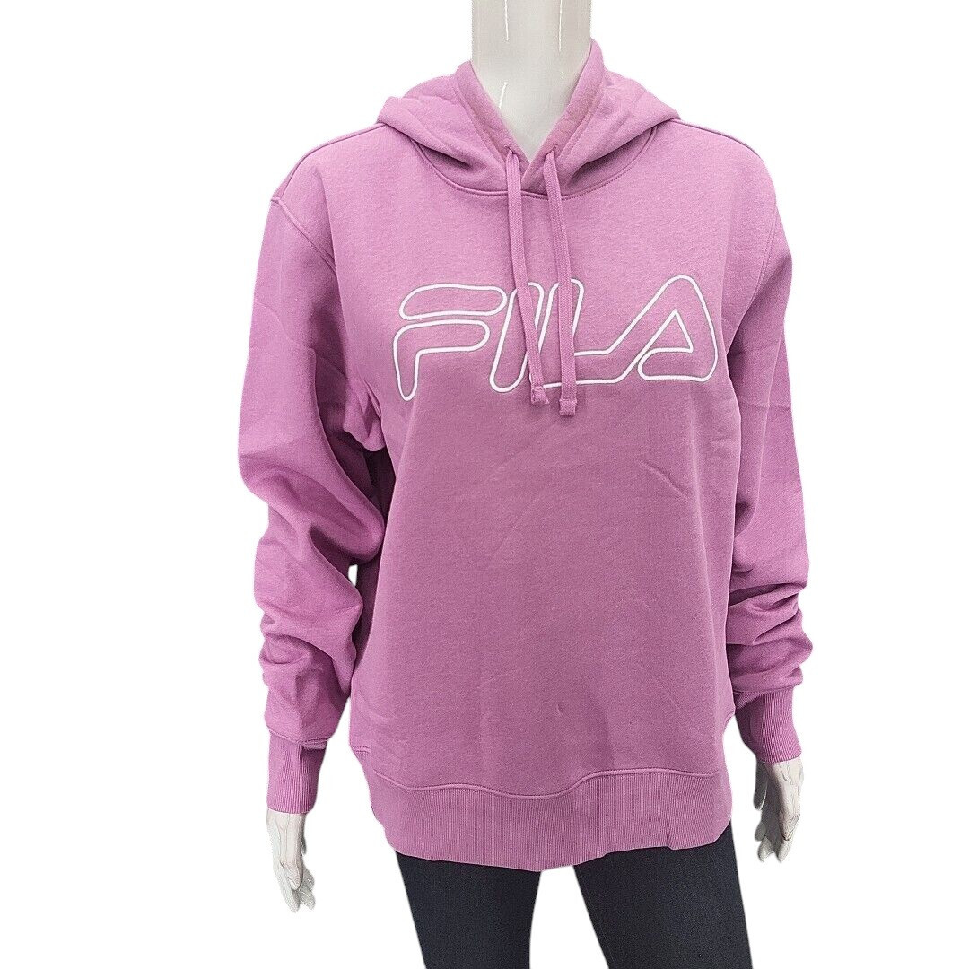 Felpa donna con cappuccio Fila taglia media gelso maniche lunghe trendy pullover tutti i giorni