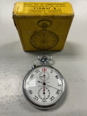 C.L. Guinand 15 jewel No. 643 swiss split second TIMER stop watch Mint Condition