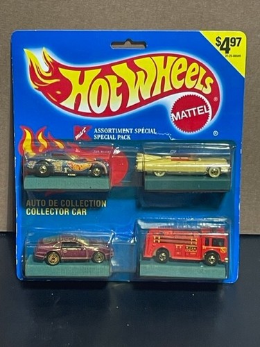 1990 Hot Wheels KMart 4 pack, Canada package, Funny 59 Cadillac 300ZX Fire UH