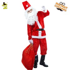 Santa Claus Cosplay Costume for Man Adult Christmas Role Play Santa Claus Suit