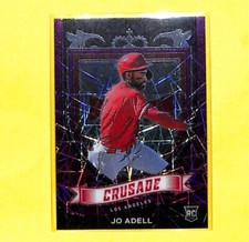 2021 Panini Chronicles Jo Adell Crusade Purple Velocity Prizm Rookie Card Angels