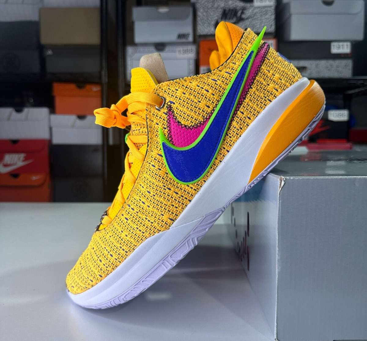 Nike Lebron XX 20 Laser Orange Racer Blue DJ5423-801 Men's Nike Lebron XX 20 Laser Orange Racer Blue DJ5423-801 Men's