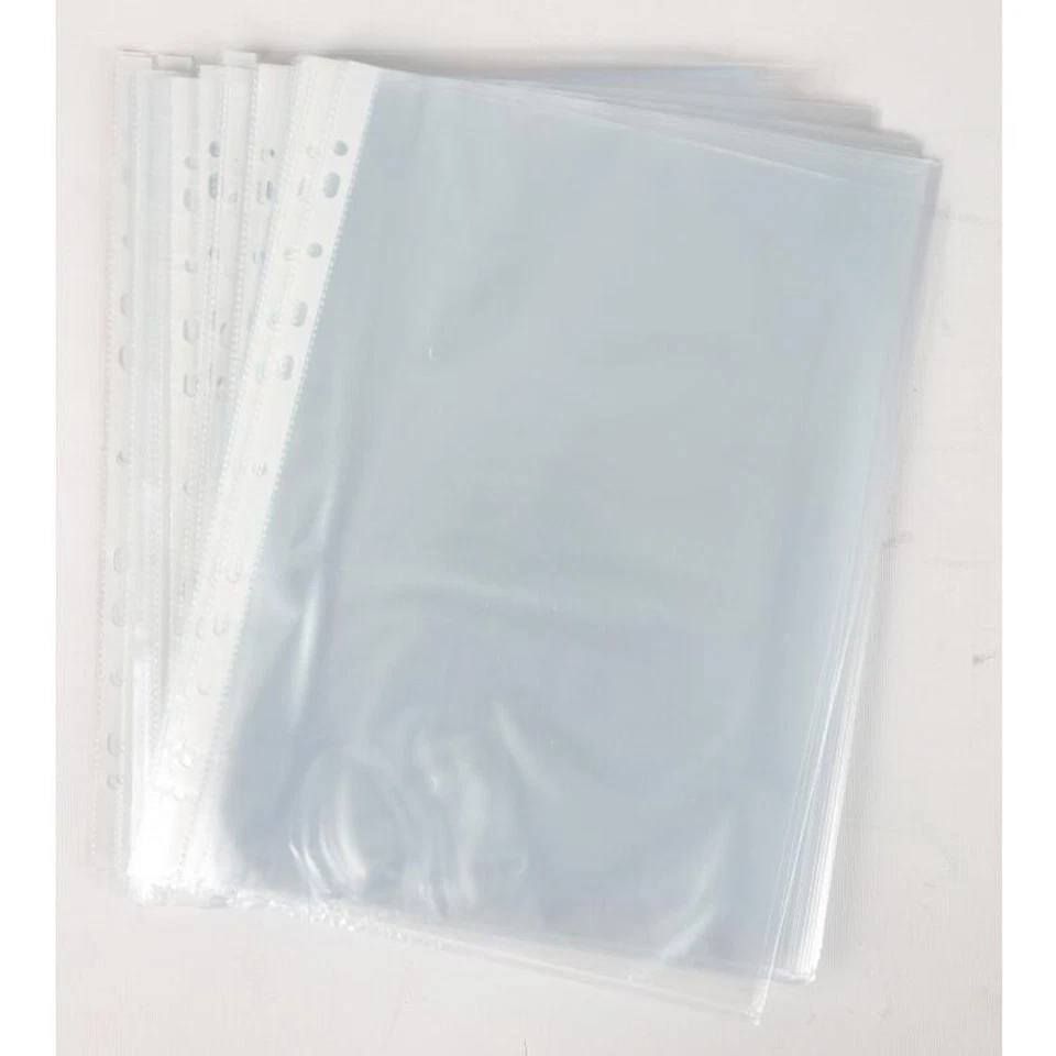 30x Prospekthüllen 100er DIN A4 Klarsichtfolie Ordnen Papier Glasklar Genarbt - Bild 4 von 4