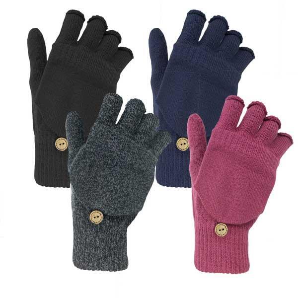 Fingerless Mittens Gloves Combo by Handy Winter Warm Mens & Womens eBay
