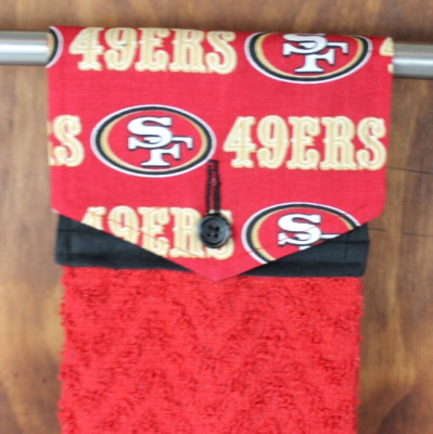 San Francisco 49ers Football Red Handmade Hanging Kitchen Hand Red Cotton Towel