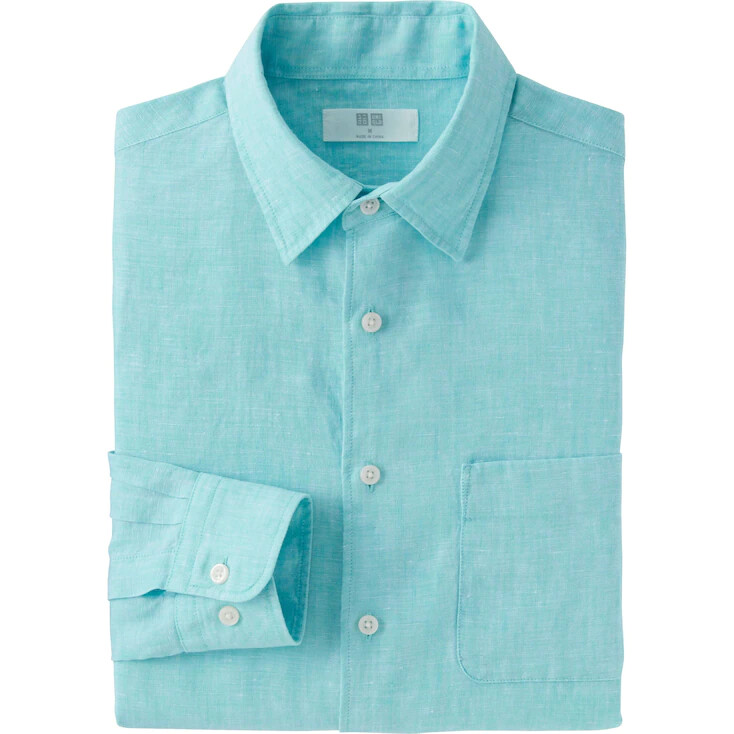 uniqlo linen dress shirt UNIQLO Men's Cotton Linen Shirt