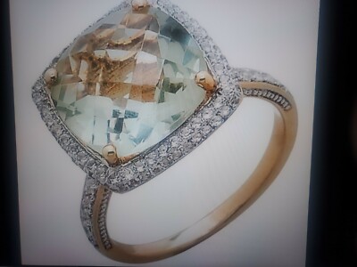 Rarities Carol Brodie Prasiolite White Topaz Ring Size NWOT