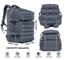 45 L Tactical Backpack Military Daypack 3 Day Assault Pack Rucksack Bag