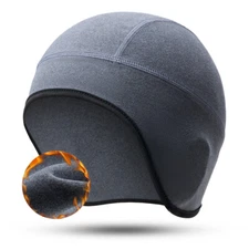Winter Thermal Fleece Warm Running Skull Cap Cycling Helmet Liner Ski Beanie Hat