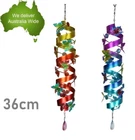 1pc 36cm Metal Spiral Butterflies Multi Coloured Spinner Wind Chime Hanging Gift