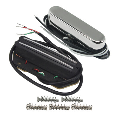FLEOR Chrome Alnico 5 Hot Dual Rail & Single Coil Pickup Set N+B 9K für TL Style