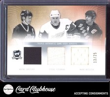 2009-10 Upper Deck The Cup Trios Jerseys #CT-YGM Messier / Yzerman / Gretzky /25